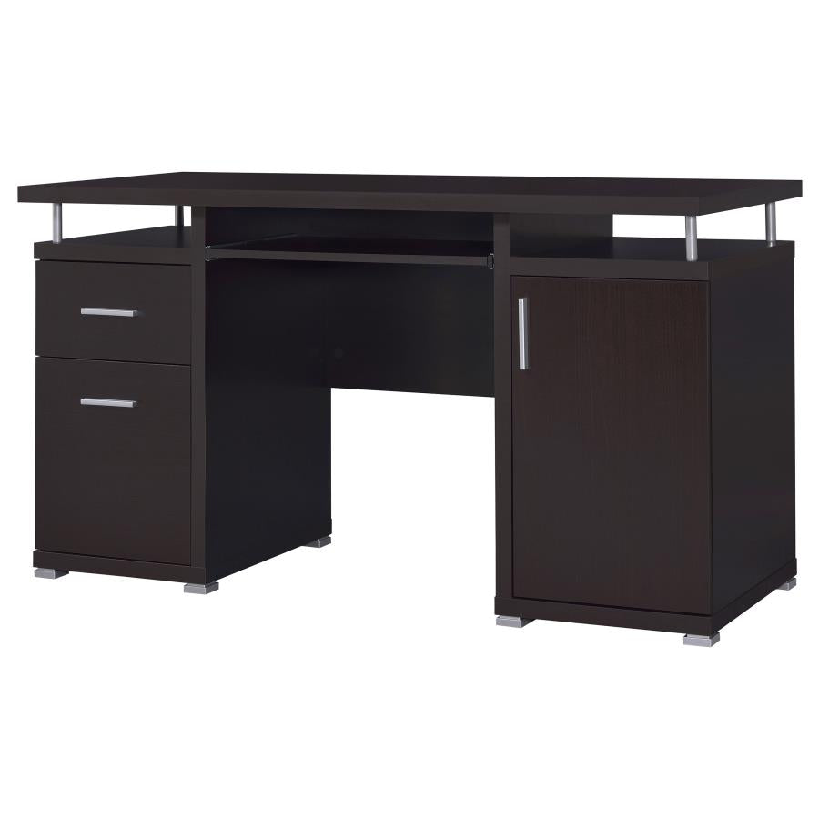 Tracy 2-Drawer Computer Desk Cappuccino