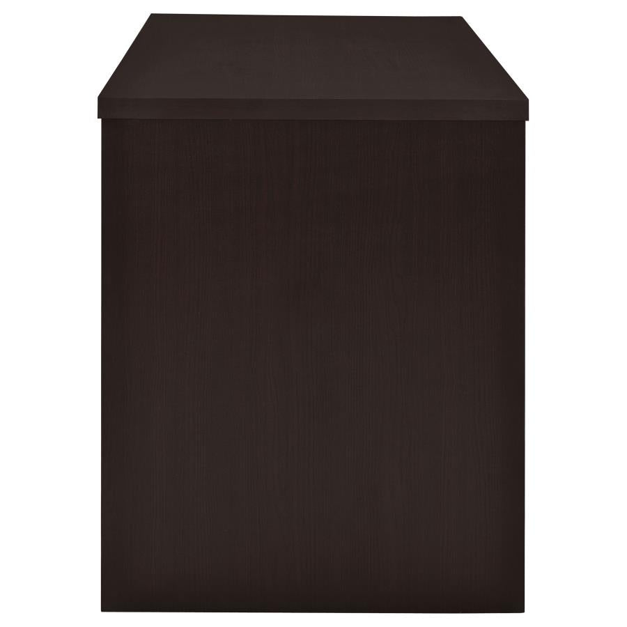 Irving 2-Drawer Office Desk With Cabinet Cappuccino