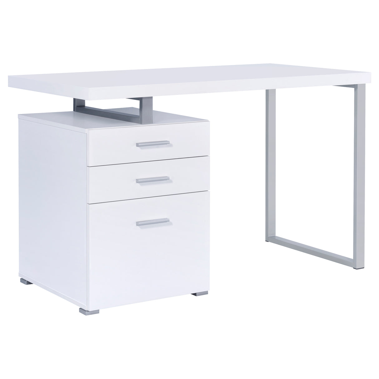 Brennan 3-Drawer Office Desk White