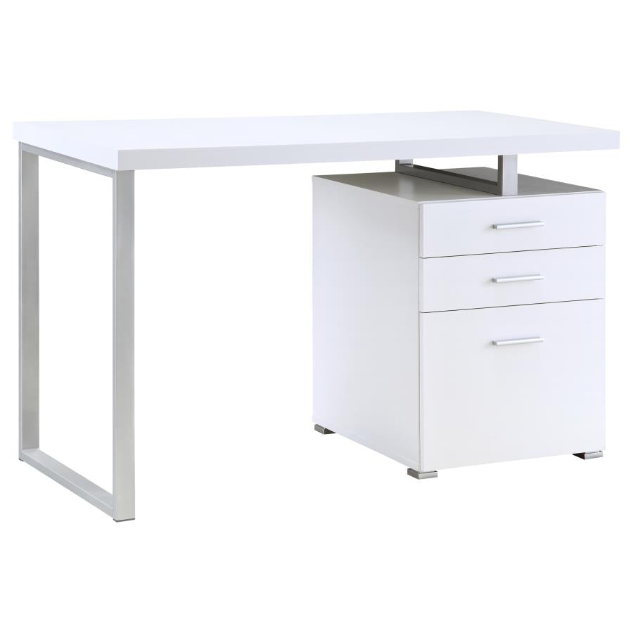 Brennan 3-Drawer Office Desk White
