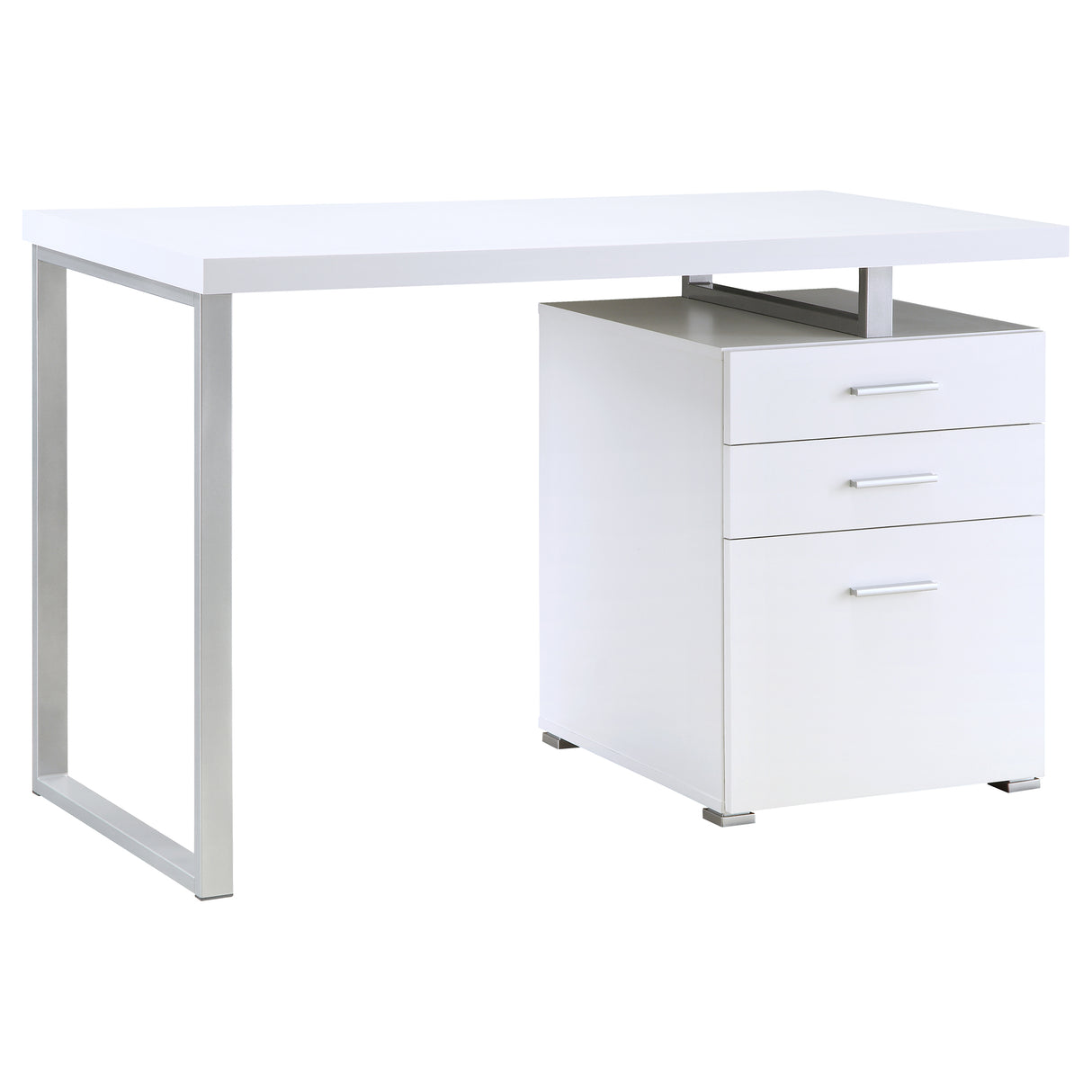 Brennan 3-Drawer Office Desk White