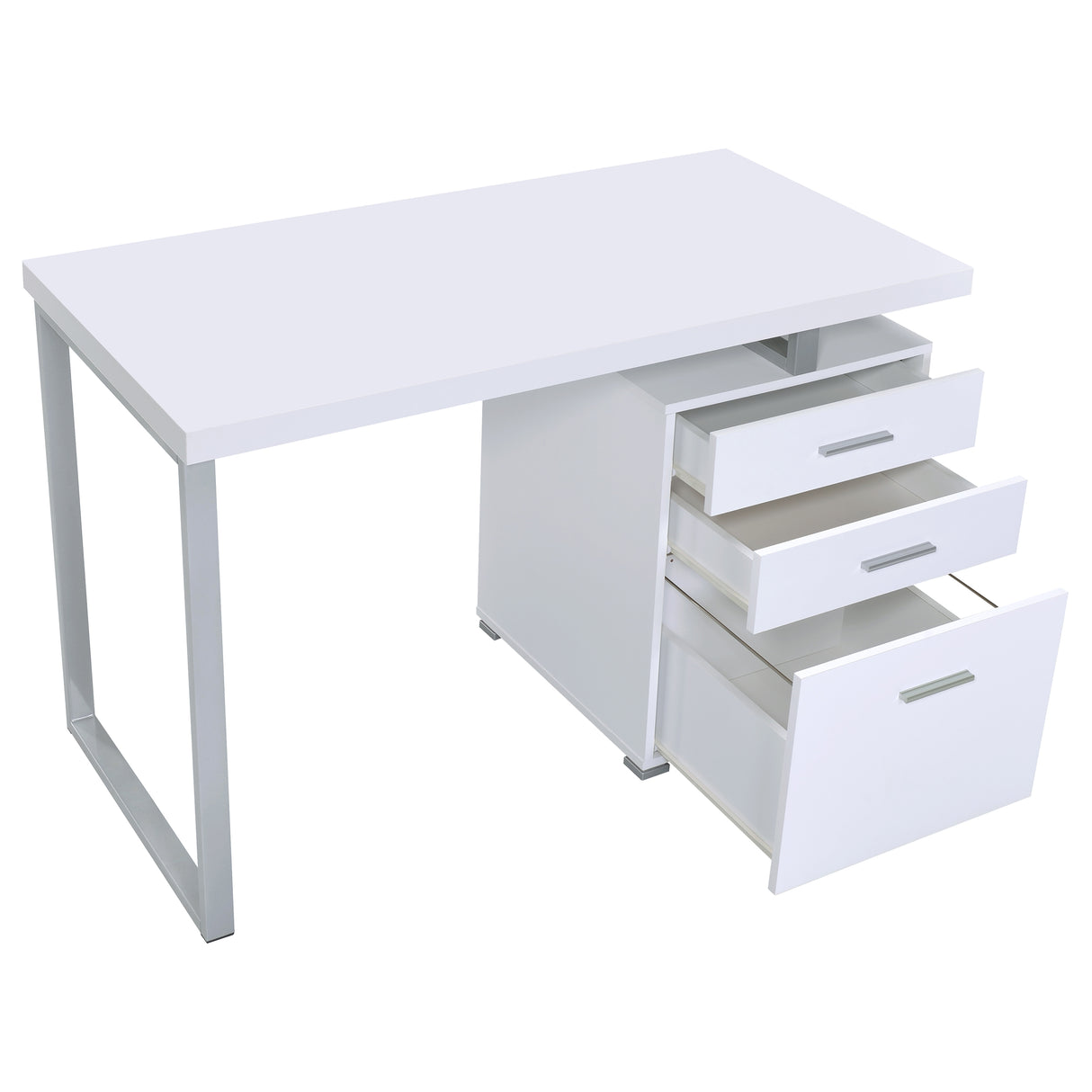 Brennan 3-Drawer Office Desk White