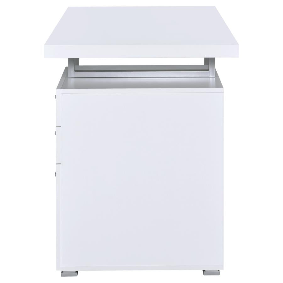 Brennan 3-Drawer Office Desk White