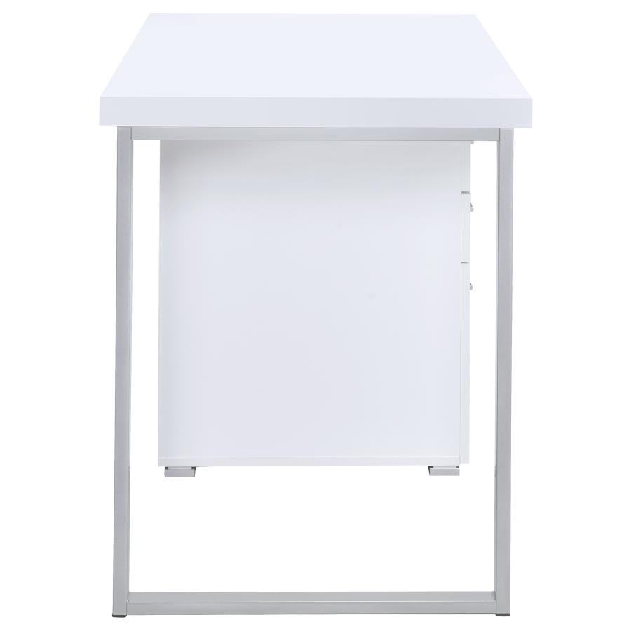 Brennan 3-Drawer Office Desk White