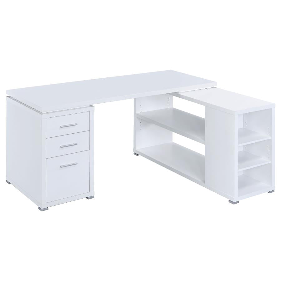 Yvette L-Shape Office Desk White