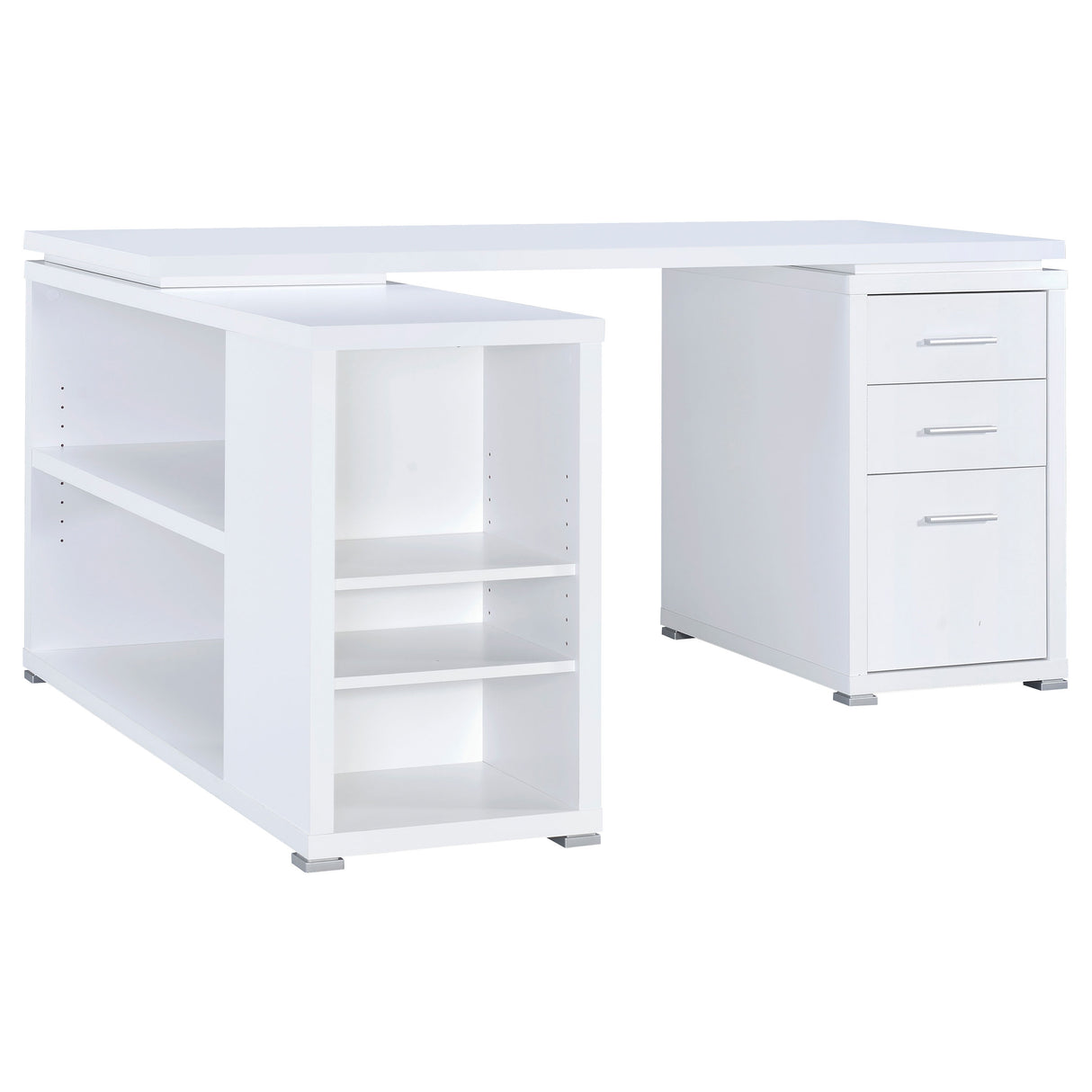 Yvette L-Shape Office Desk White