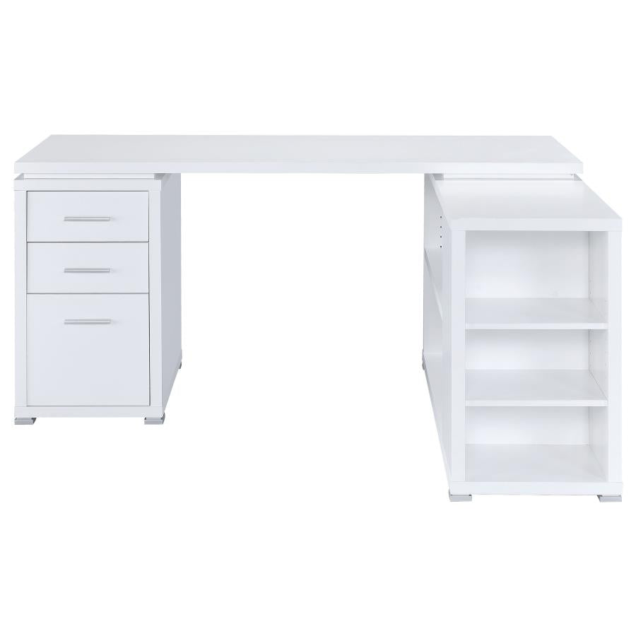 Yvette L-Shape Office Desk White