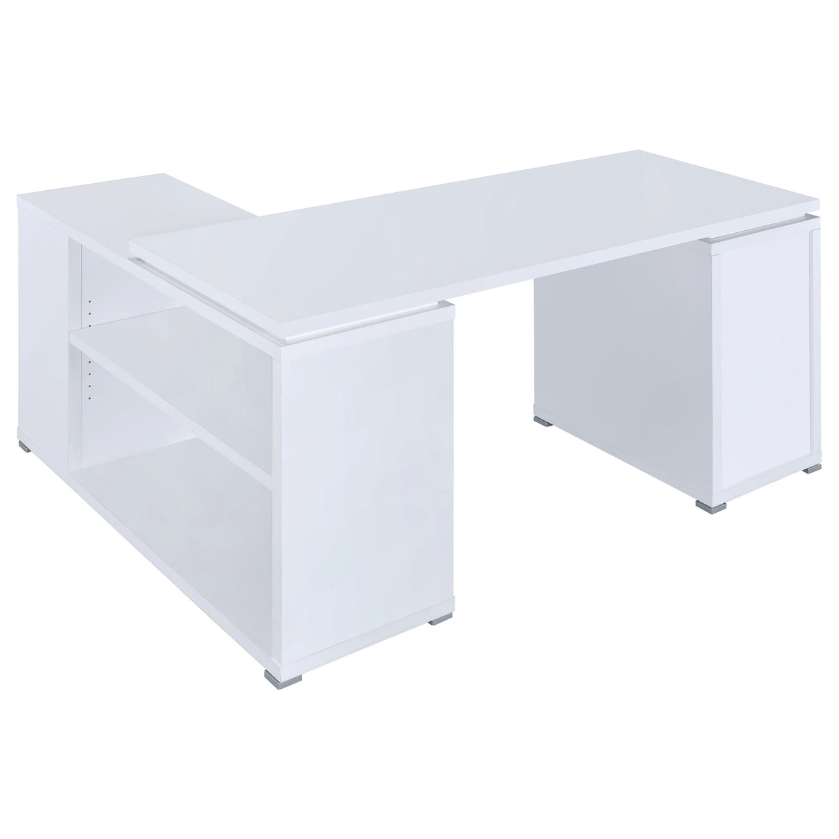 Yvette L-Shape Office Desk White
