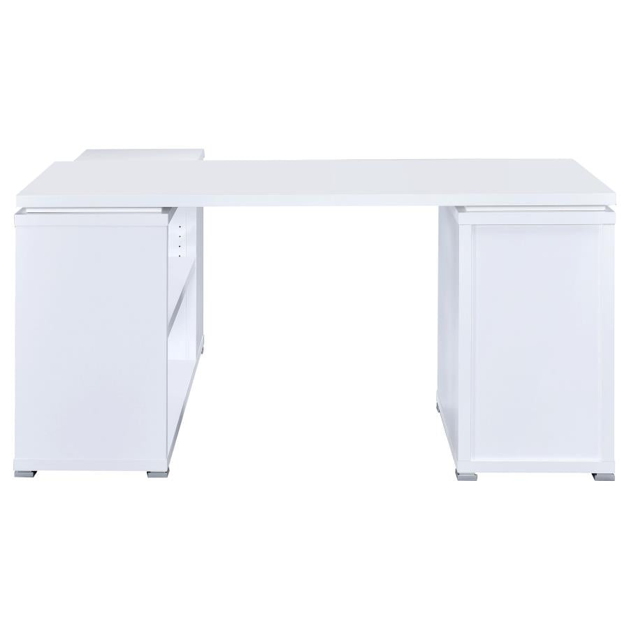 Yvette L-Shape Office Desk White