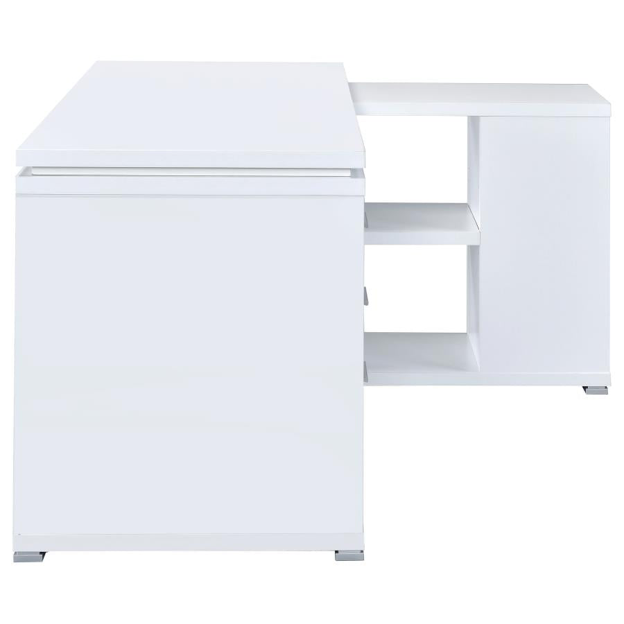 Yvette L-Shape Office Desk White