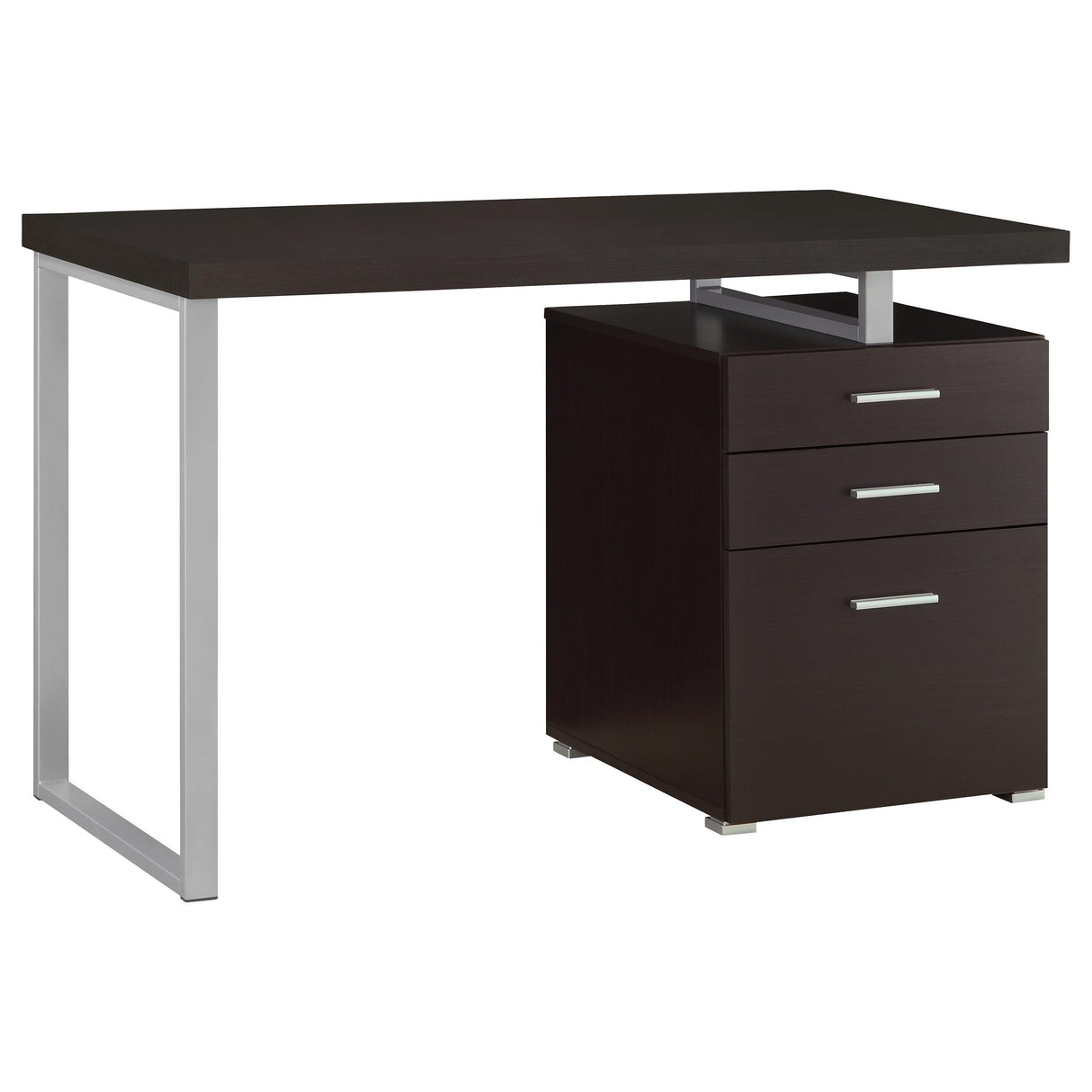 Brennan 3-Drawer Office Desk Cappuccino
