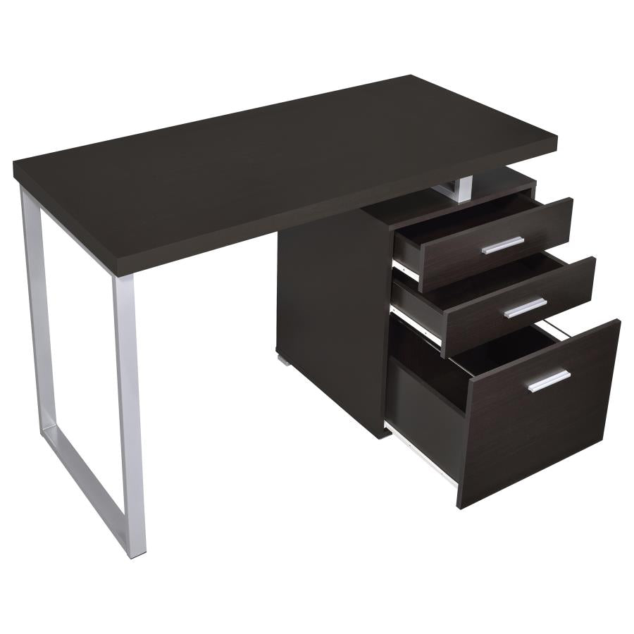 Brennan 3-Drawer Office Desk Cappuccino