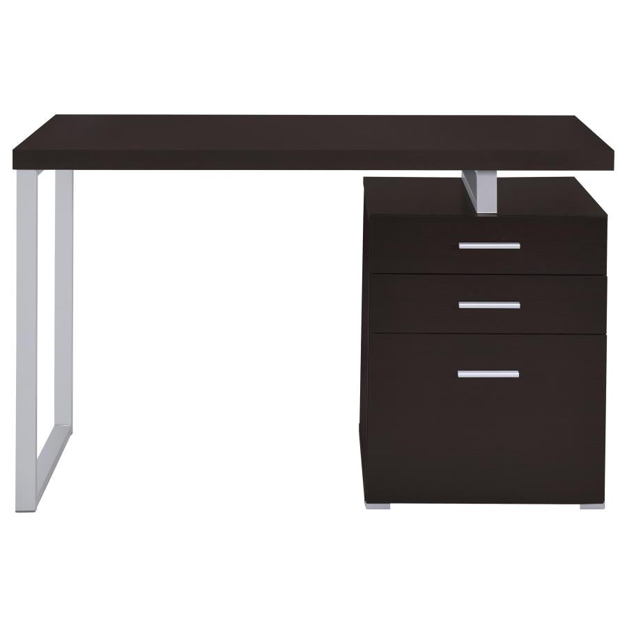 Brennan 3-Drawer Office Desk Cappuccino