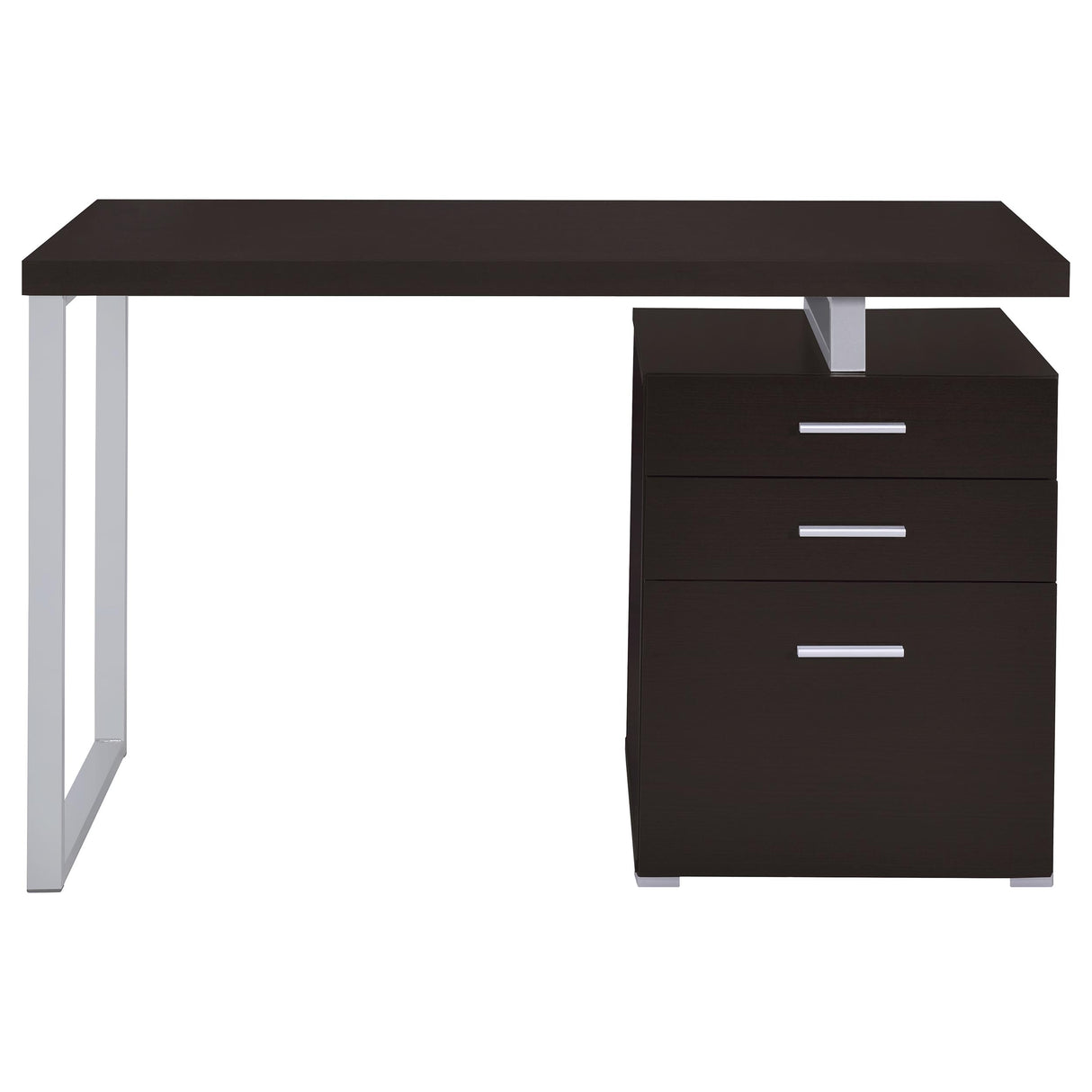 Brennan 3-Drawer Office Desk Cappuccino
