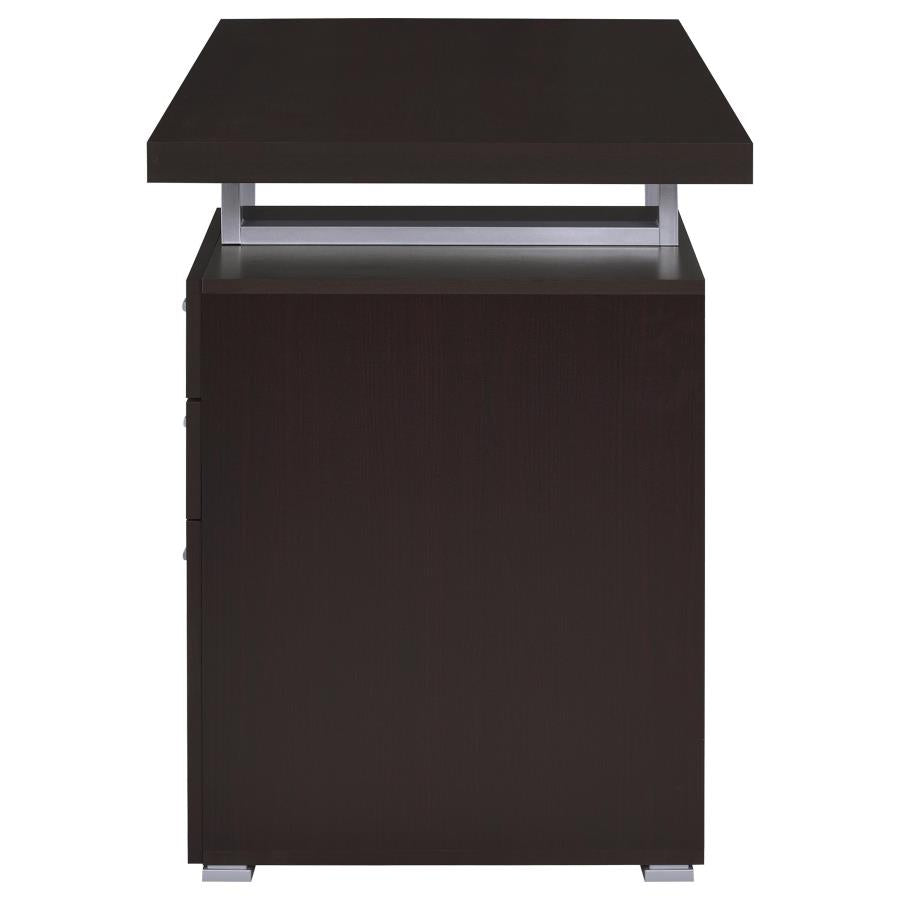 Brennan 3-Drawer Office Desk Cappuccino