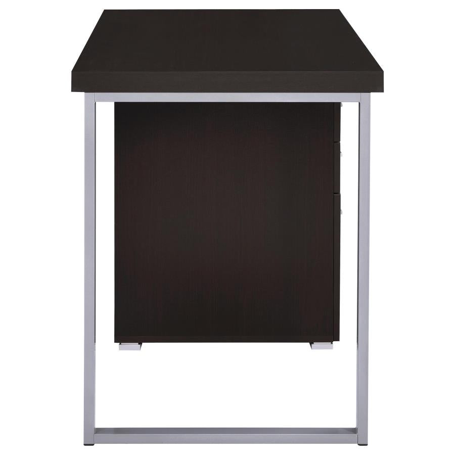 Brennan 3-Drawer Office Desk Cappuccino