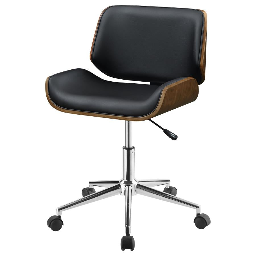 Addington Adjustable Height Office Chair Black And Chrome