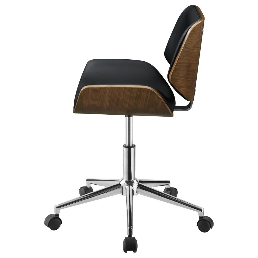 Addington Adjustable Height Office Chair Black And Chrome