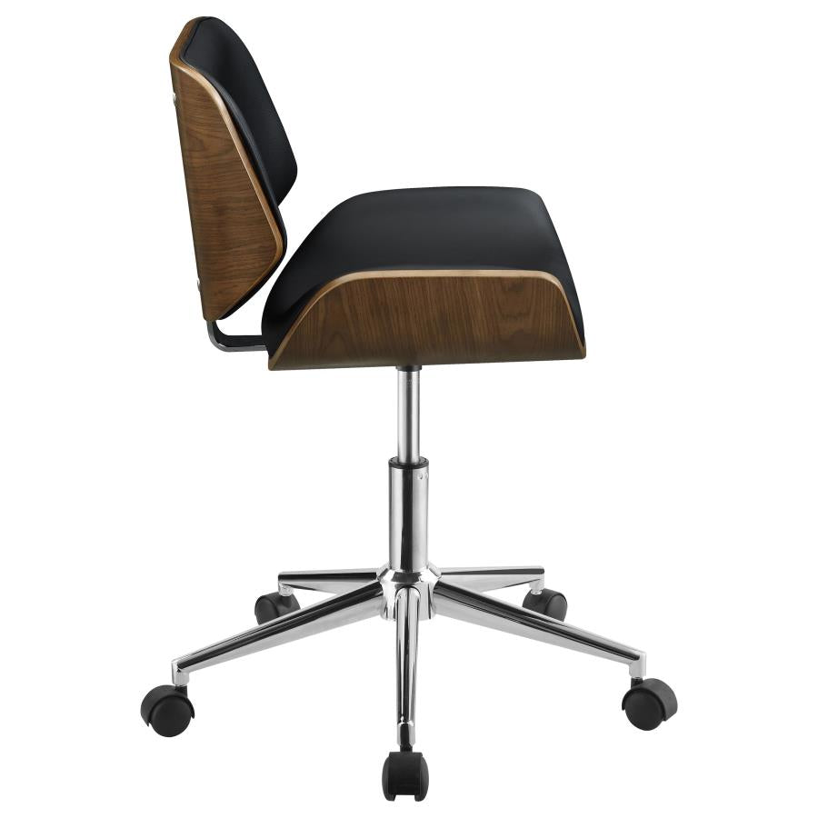 Addington Adjustable Height Office Chair Black And Chrome
