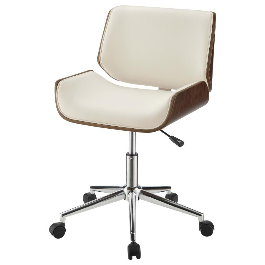 Addington Adjustable Height Office Chair Ecru And Chrome