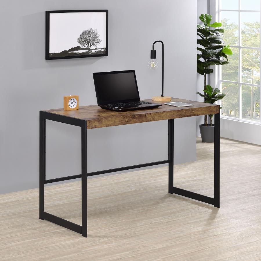 Estrella Writing Desk Antique Nutmeg And Gunmetal