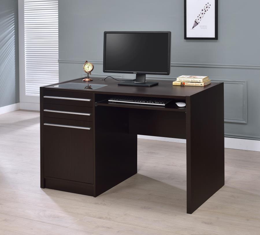 Halston Rectangular Connect-It Office Desk Cappuccino
