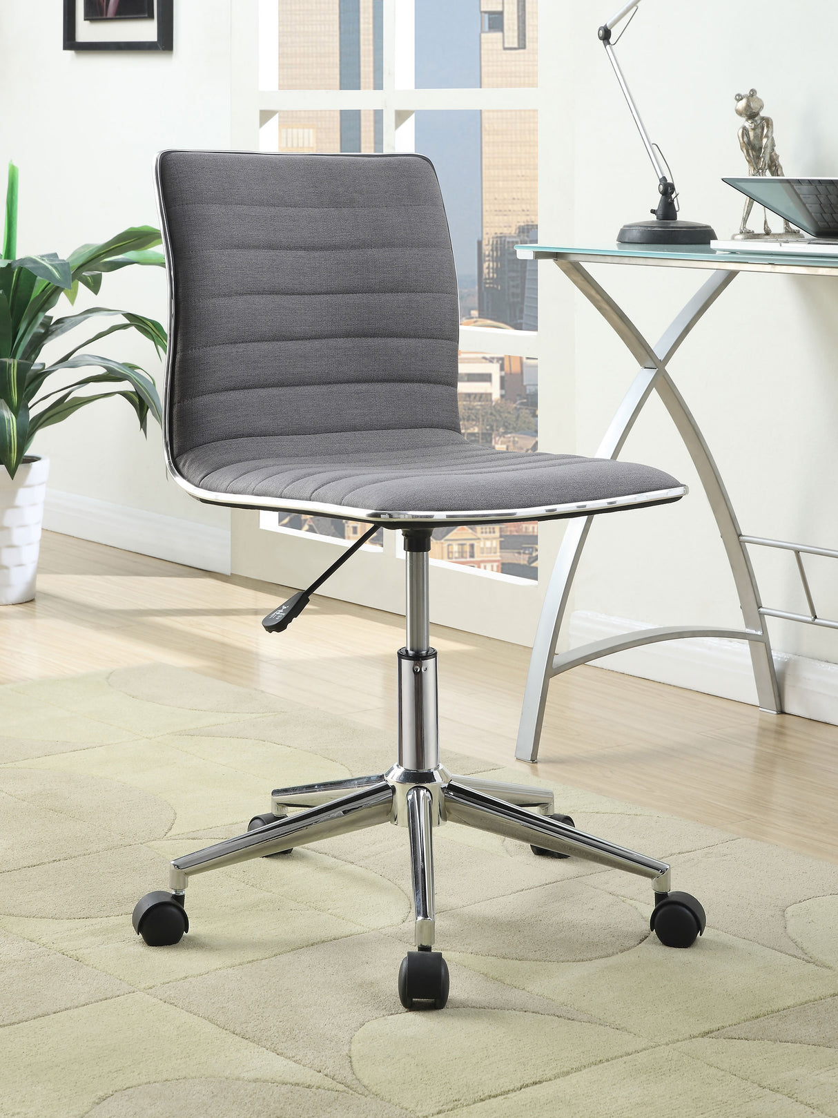 Chryses Adjustable Height Office Chair Grey And Chrome