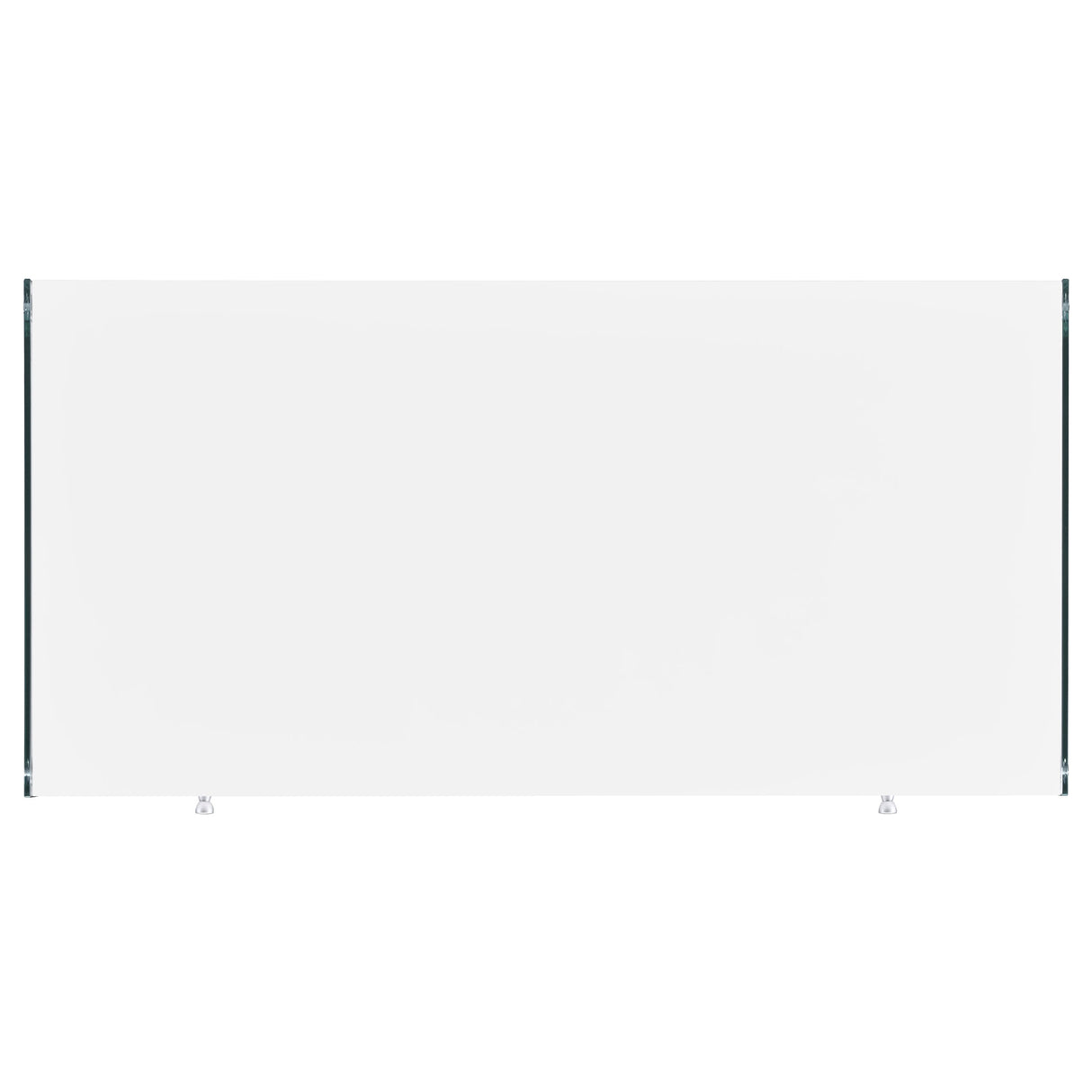 Dobrev 2-Drawer Writing Desk Glossy White And Clear