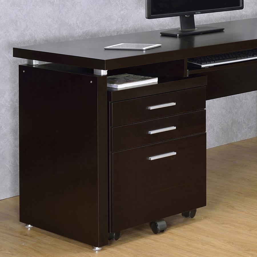 Skylar 3-Drawer Mobile File Cabinet Cappuccino
