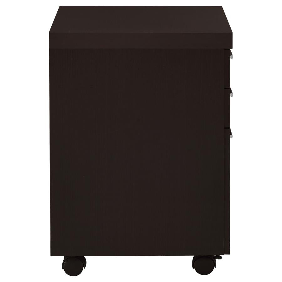 Skylar 3-Drawer Mobile File Cabinet Cappuccino