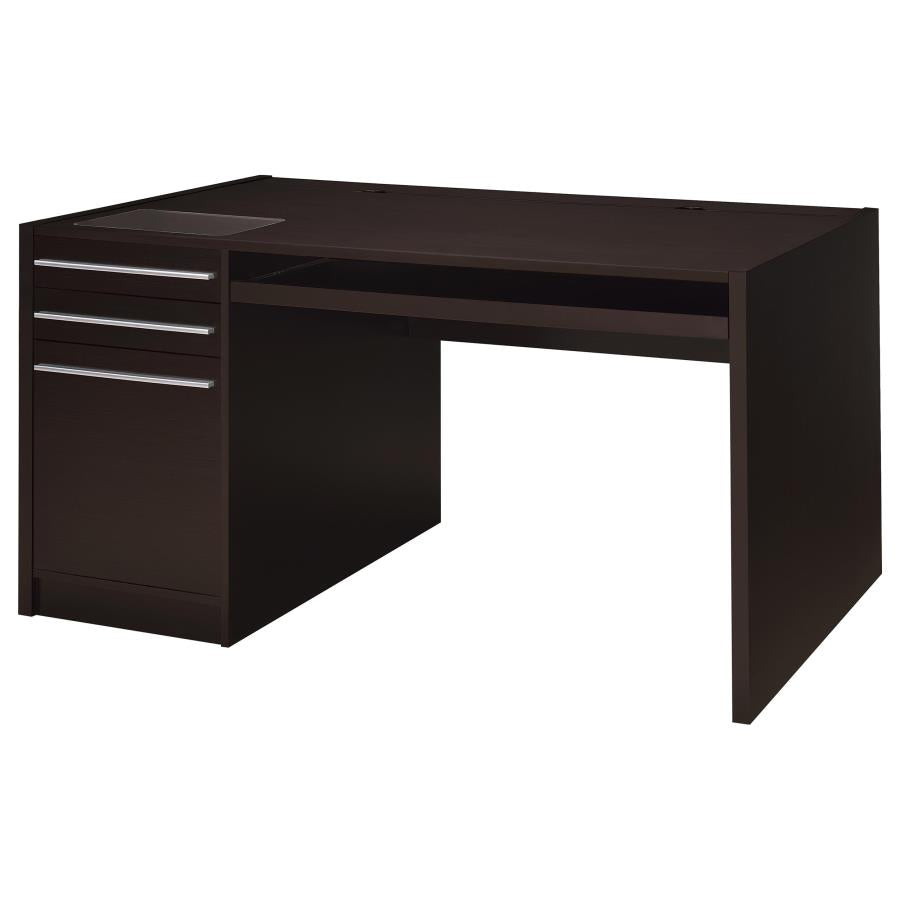 Halston 3-Drawer Connect-It Office Desk Cappuccino
