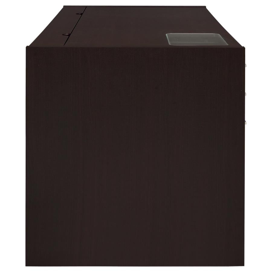 Halston 3-Drawer Connect-It Office Desk Cappuccino