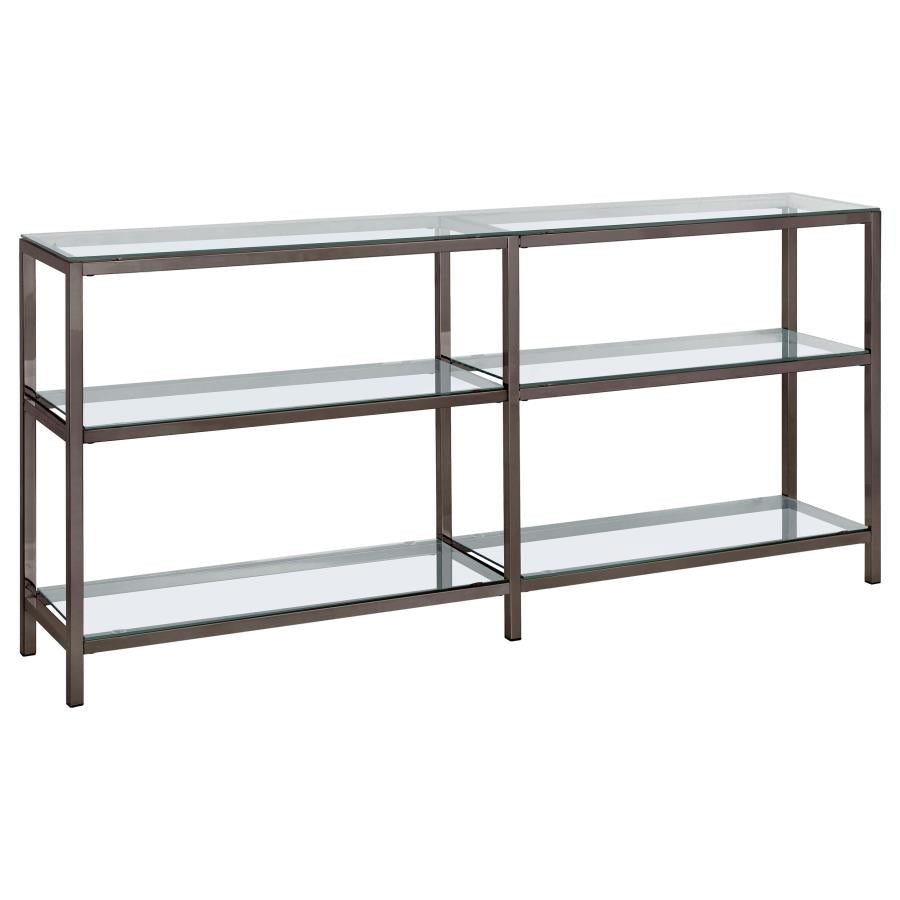 Kate 2-Tier Bookcase Black Nickel