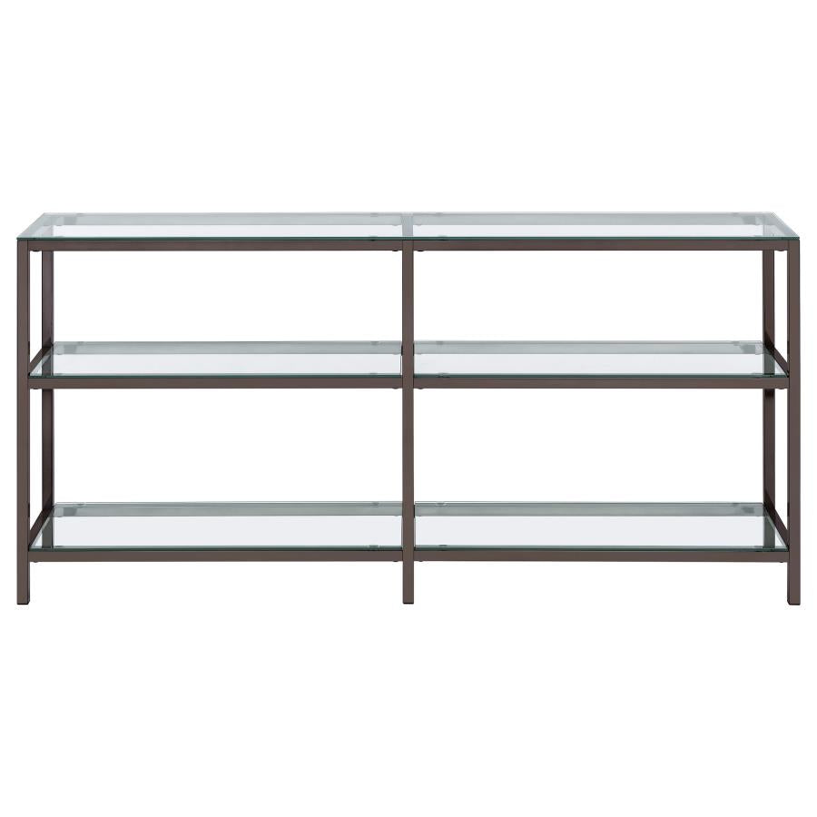 Kate 2-Tier Bookcase Black Nickel