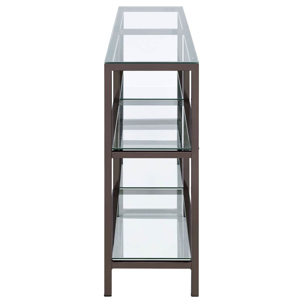 Kate 2-Tier Bookcase Black Nickel