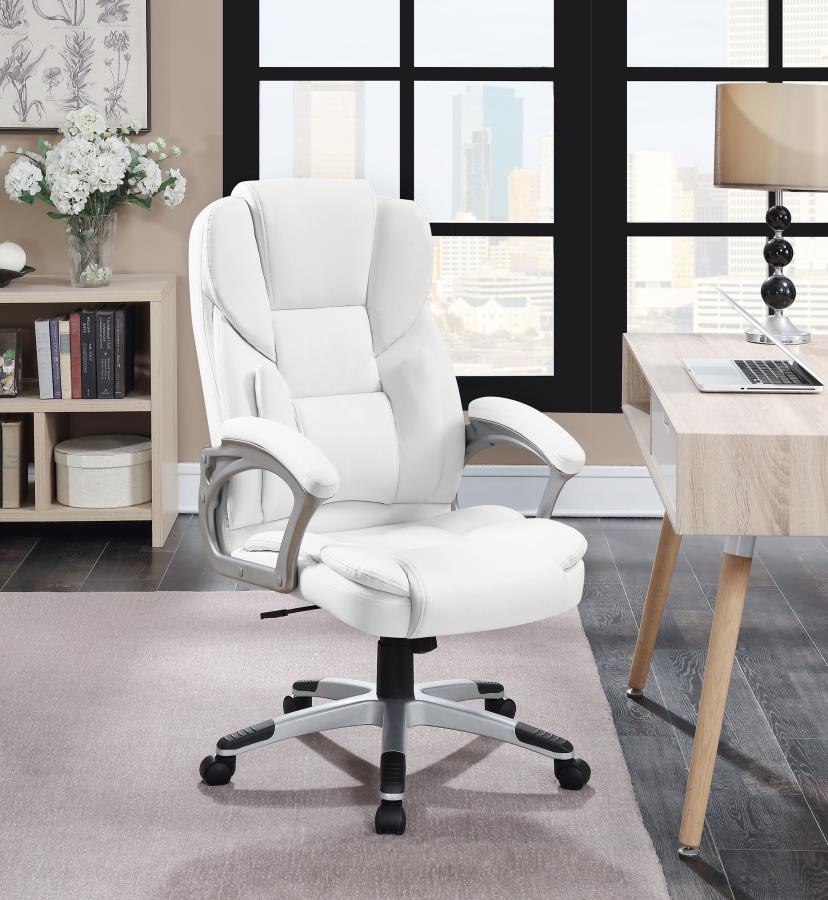 Kaffir Adjustable Height Office Chair White And Silver