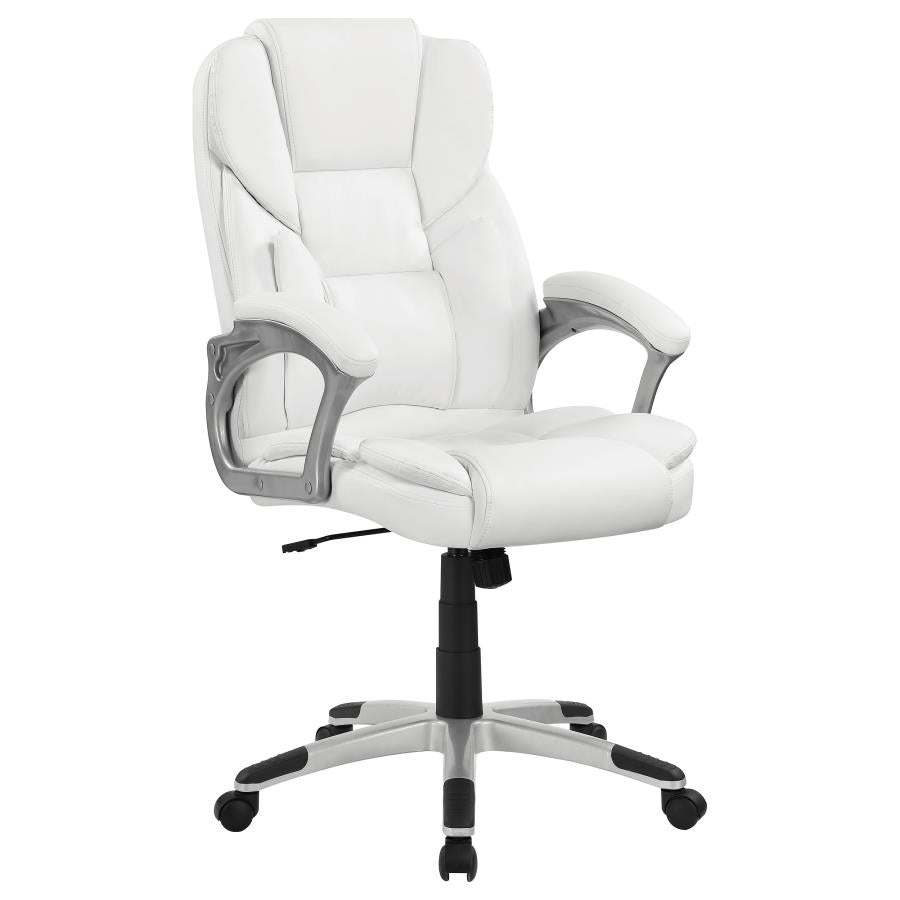 Kaffir Adjustable Height Office Chair White And Silver