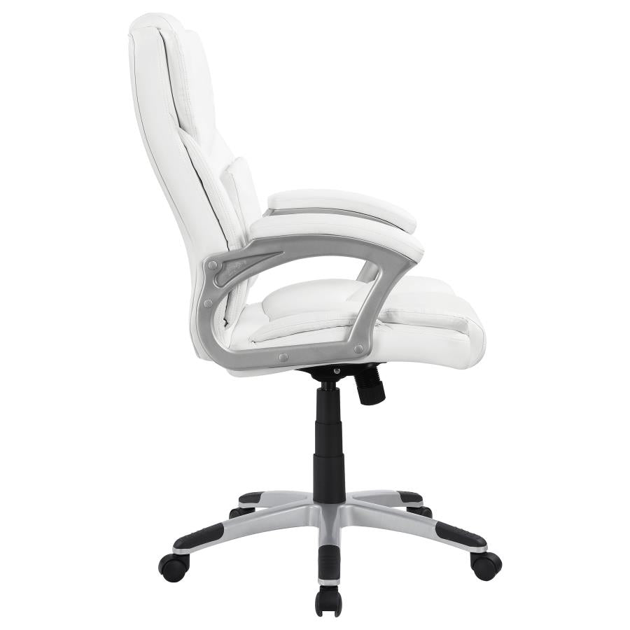 Kaffir Adjustable Height Office Chair White And Silver