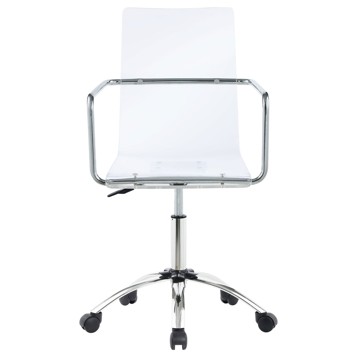 Amaturo Office Chair With Casters Clear And Chrome