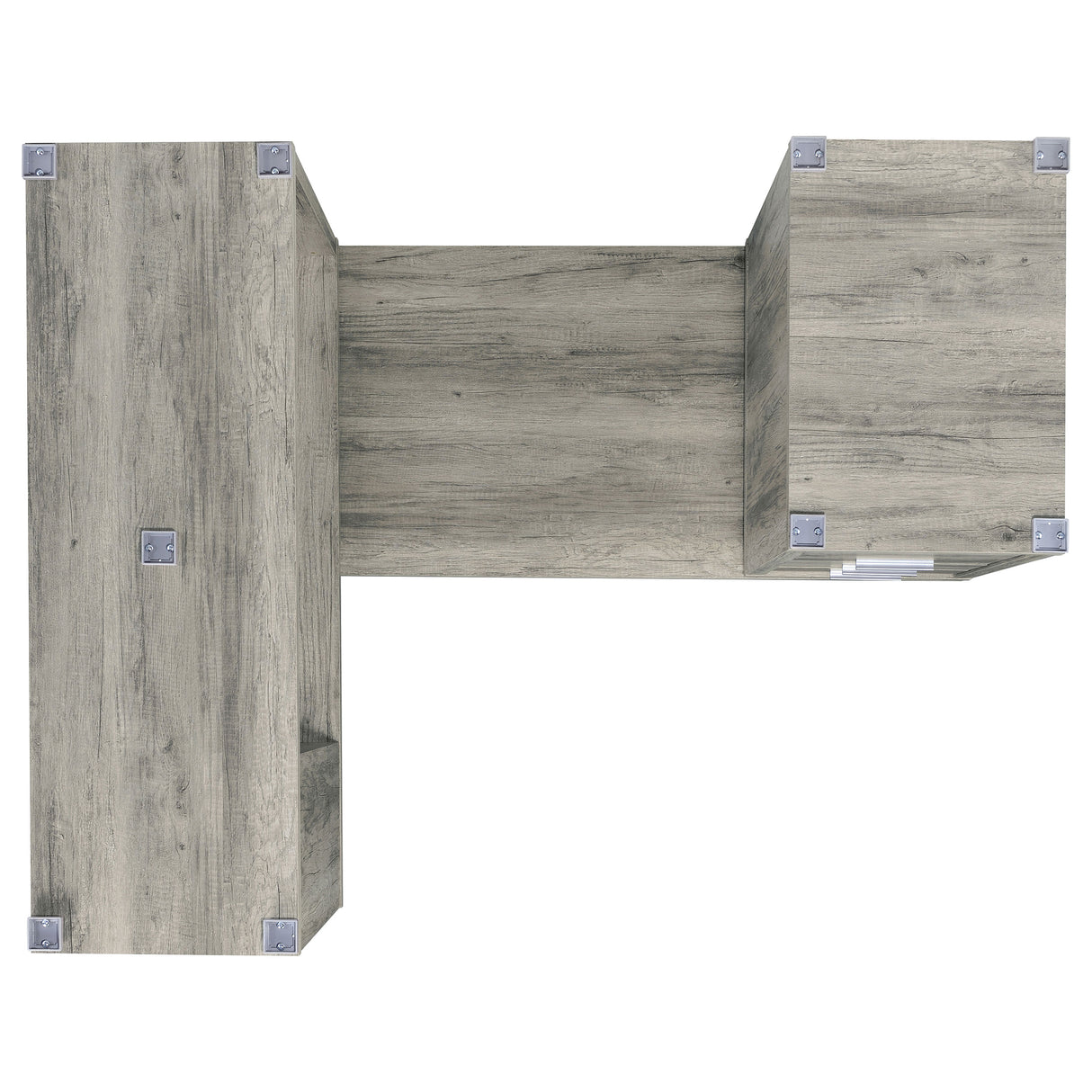 Yvette L-Shape Office Desk Grey Driftwood