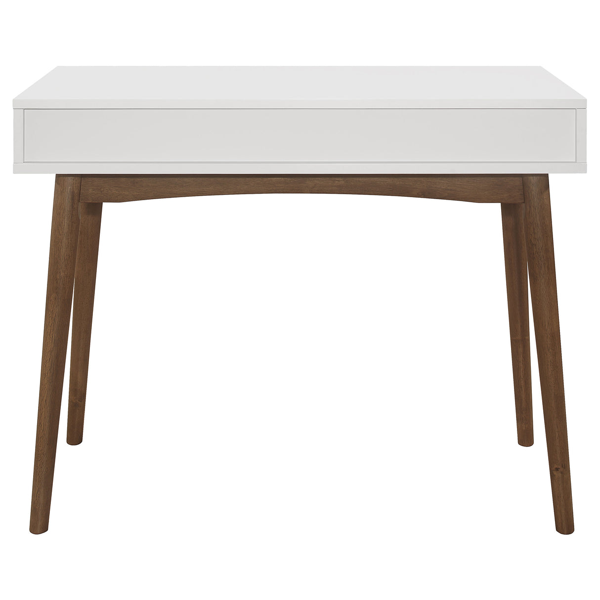 Bradenton 1-Drawer Writing Desk White And Walnut
