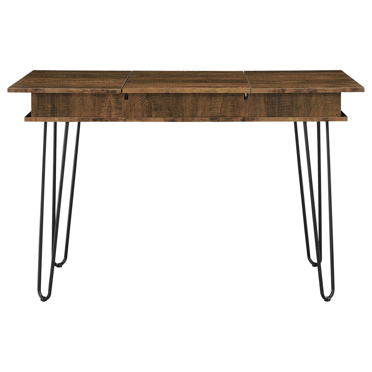 Sheeran Writing Desk With 4 Hidden Storages Rustic Amber