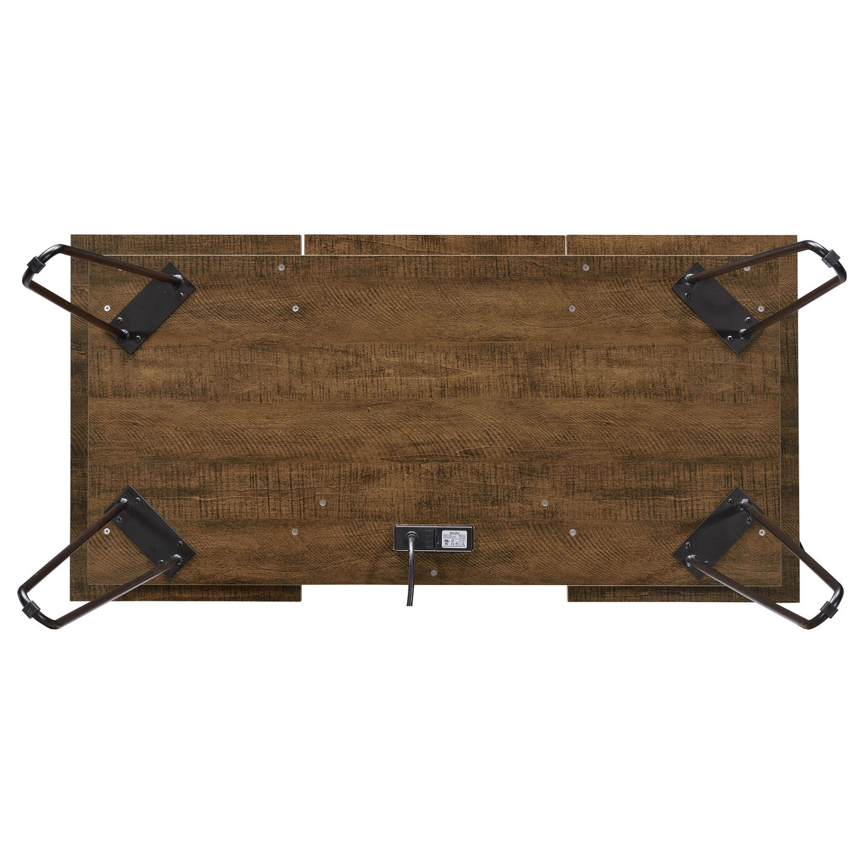 Sheeran Writing Desk With 4 Hidden Storages Rustic Amber