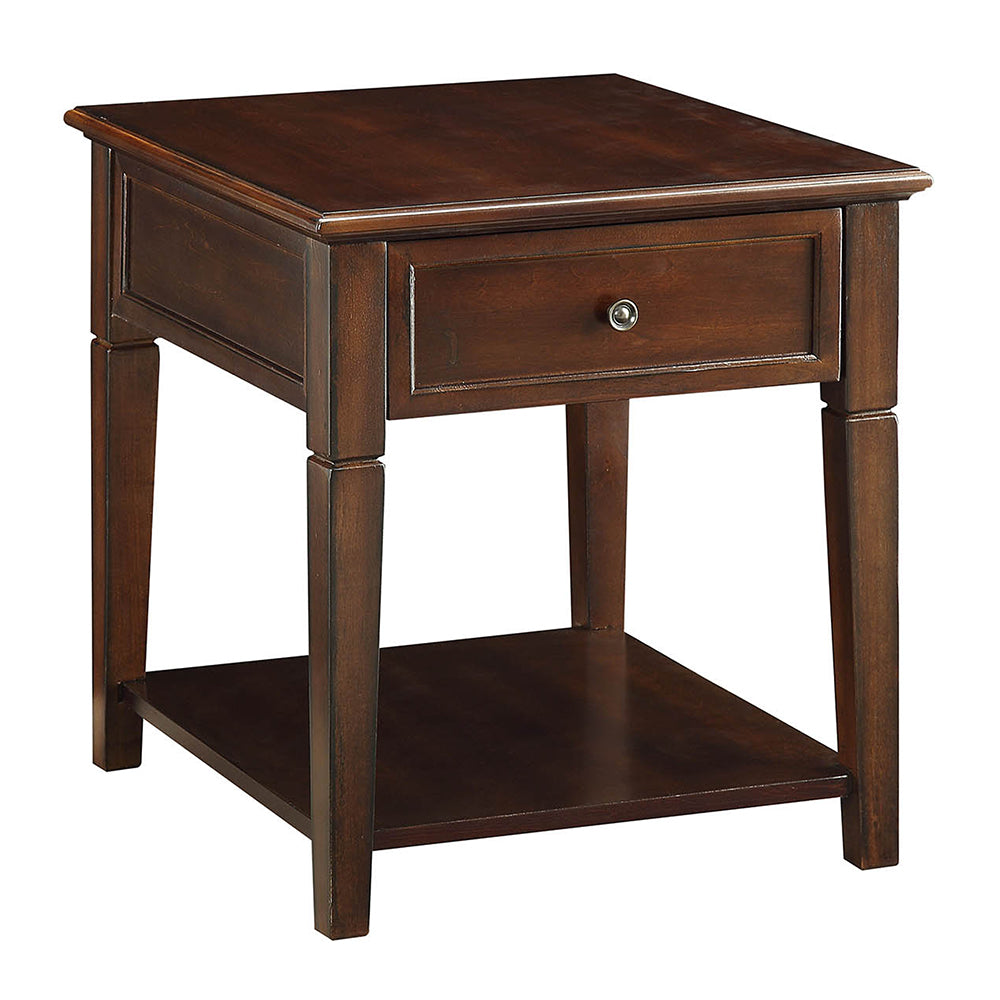 Malachi Walnut Finish End Table