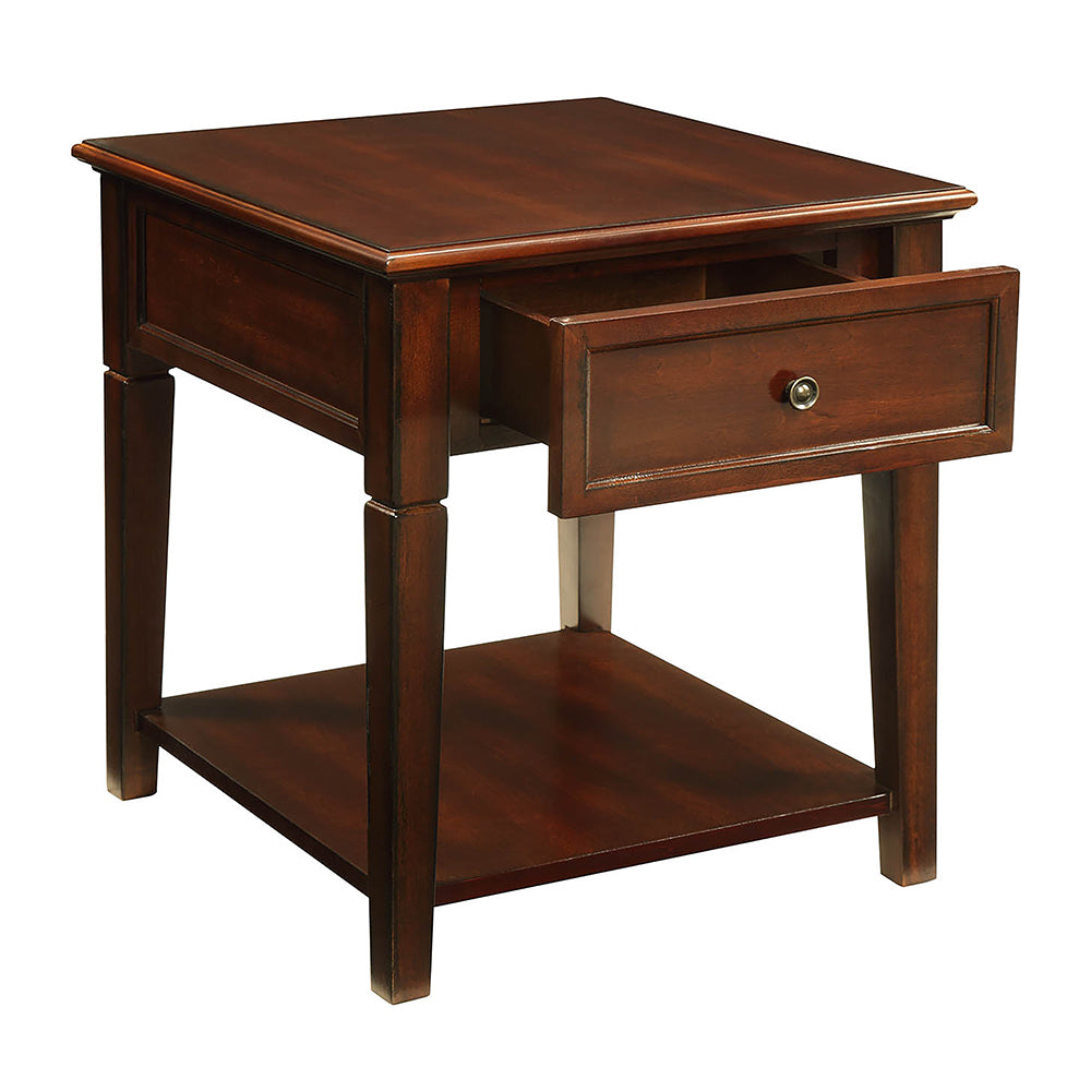 Malachi Walnut Finish End Table