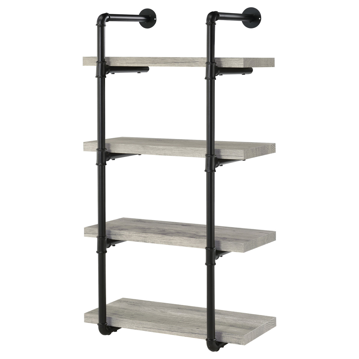 Elmcrest 24-Inch Wall Shelf Black And Grey Driftwood