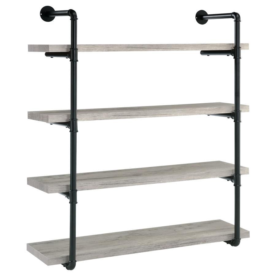 Elmcrest 40-Inch Wall Shelf Black And Grey Driftwood