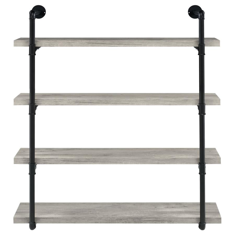 Elmcrest 40-Inch Wall Shelf Black And Grey Driftwood