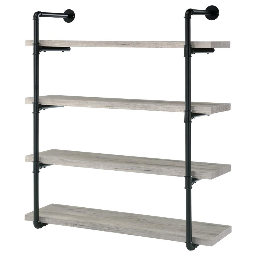 Elmcrest 40-Inch Wall Shelf Black And Grey Driftwood