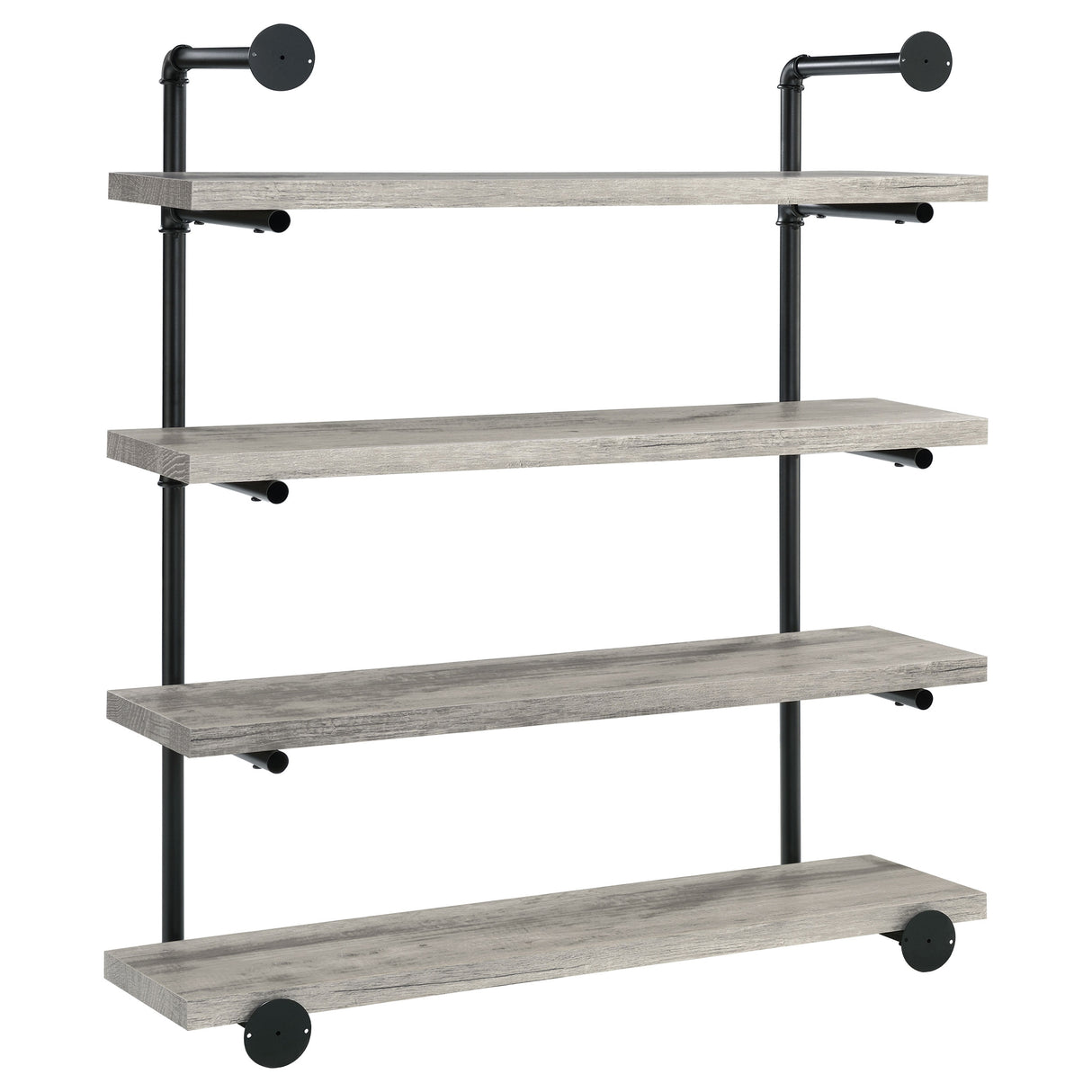Elmcrest 40-Inch Wall Shelf Black And Grey Driftwood